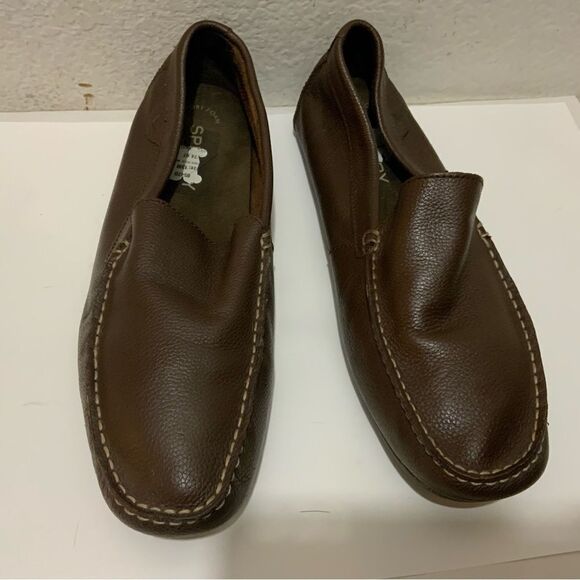sperry top sider men loafers soft leather memory foam brown 13 main image 9